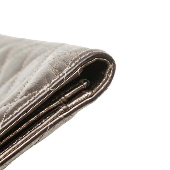 CHANEL Gold Leather Wallet